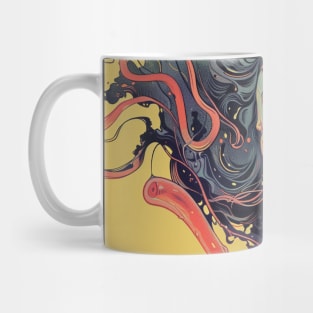 Abstract Trippy Tentacled Lovecraftian Monster Woman Mug